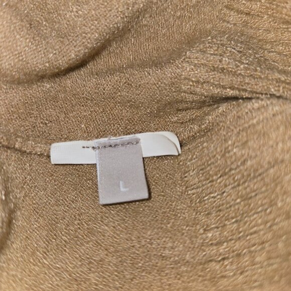 Y2K Stefanel turtle neck Short Sleeve Sweater Dress Tan size EU L, US L - Picture 4 of 12